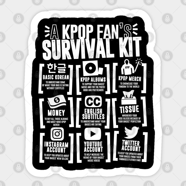 A KPOP FAN'S SURVIVAL KIT 2 Sticker by skeletonvenus